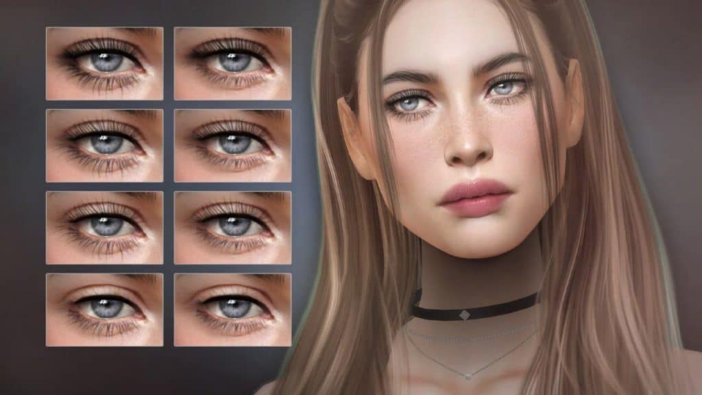 Sims 4: Макіяж губ і очей, вії